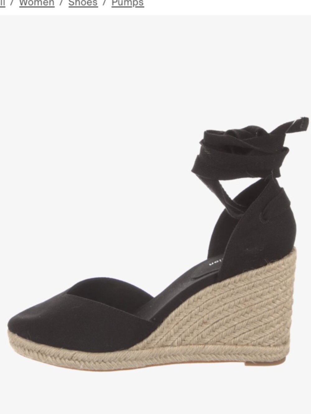Reformation Espadrilles Canvas D'Orsay Pumps Ankle Strap Espadrilles Size: 8.5